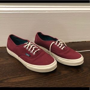 Maroon and Deep Teal Authentic Vans